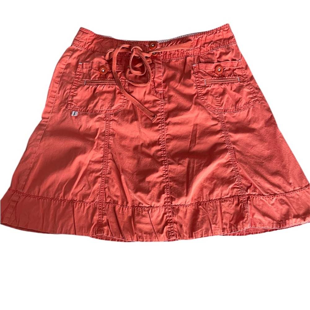 Vintage Y2K orange Sit Well cargo mini skirt